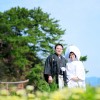 福岡 宗像市 大島 宗像大社 中津宮 前撮り 和装 婚礼写真 自宅着付け 自宅撮影