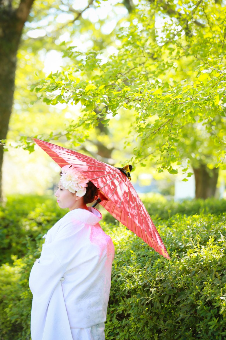 福岡 前撮り 和装 紅葉 婚礼写真 舞鶴公園