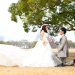 熊本 ドレスオプション-熊本城ドレス前取り