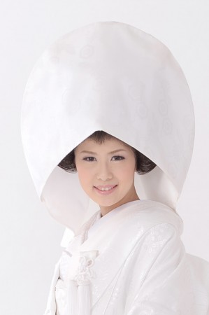 白無垢かつら綿帽子