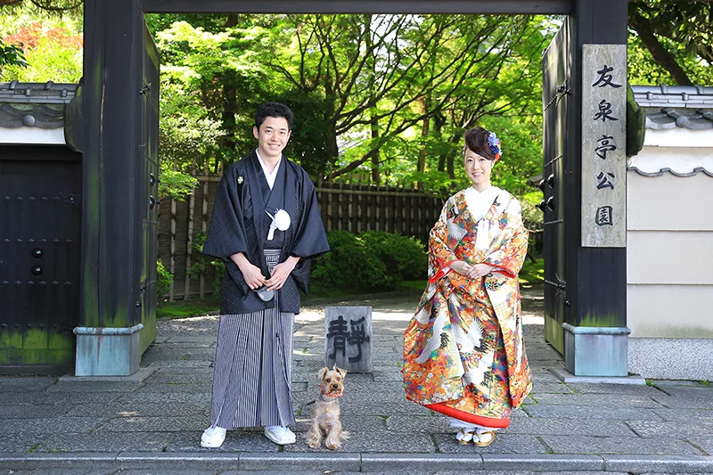 愛犬と一緒に前撮り 前撮り ブライダル撮影専門スタジオフィール