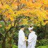 福岡 紅葉 前撮り 日本庭園 スタジオフィール
