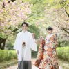 熊本城 和装前撮り スタジオフィール 婚礼 桜