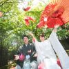 福岡 友泉亭 日本庭園 前撮り 和装 白無垢 色打掛