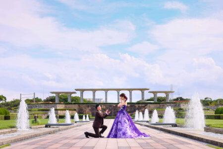 【福岡】海の中道海浜公園ドレス前撮り-ライトプラン | 前撮り・フォトウェディング・ブライダル撮影専門スタジオフィール